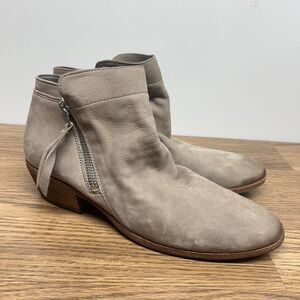 Sam Edelman Womens Packer Boot Size 8 Tan Leather Low Block Heel Bootie